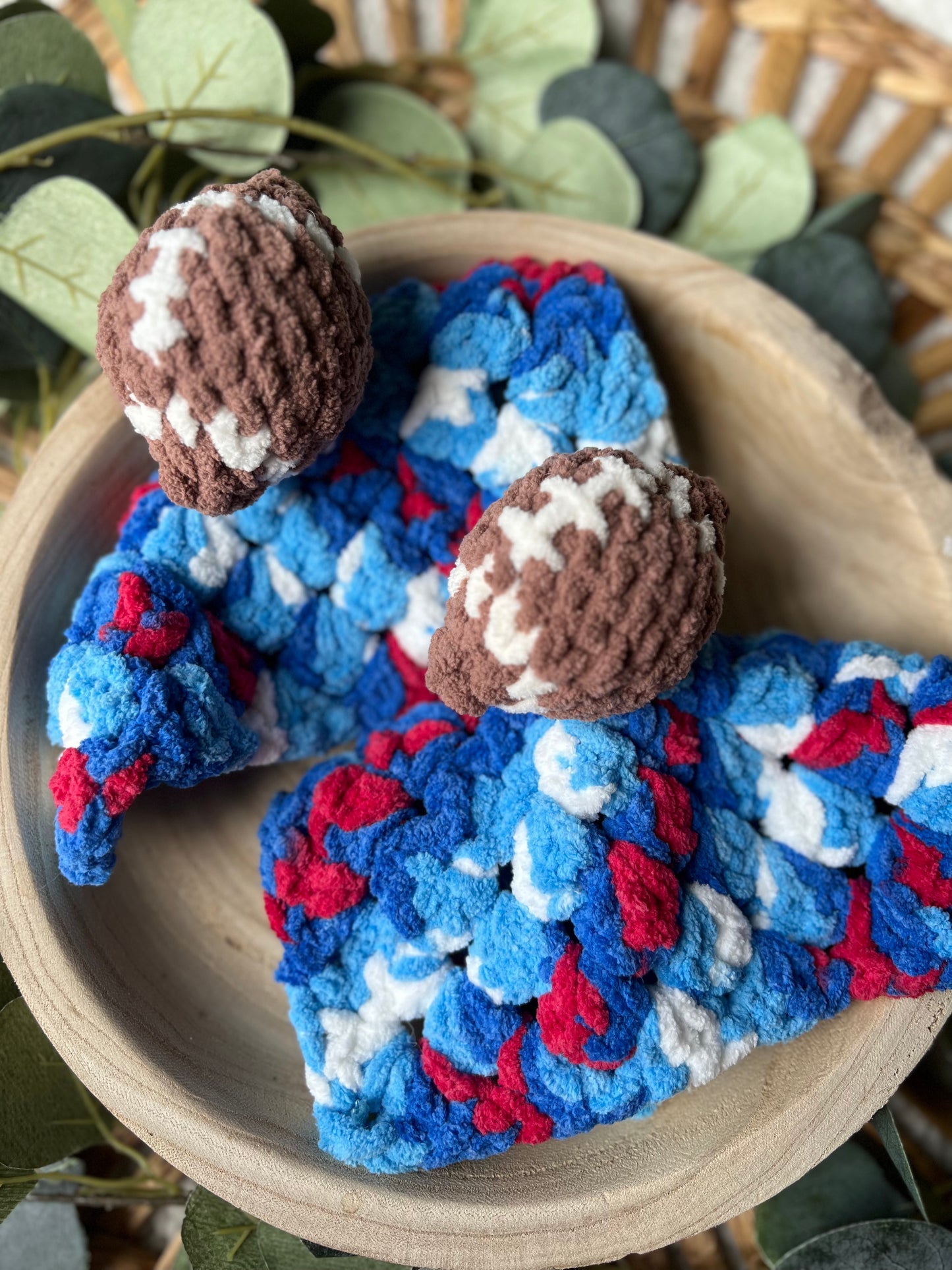 Custom Crochet Football Lovey