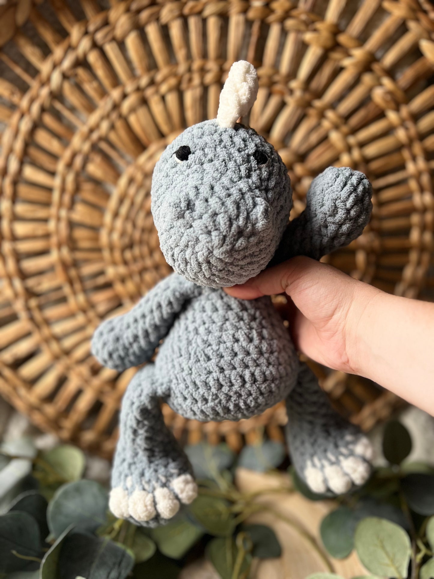 Plush Crochet Dinosaur Pal