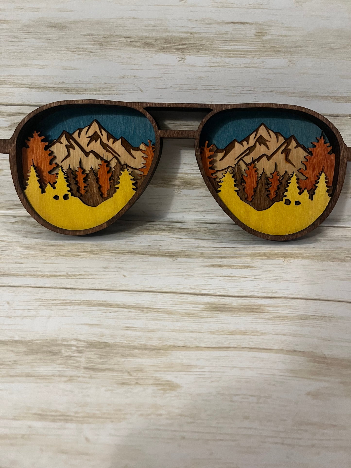 Layered Sunglasses Mountains