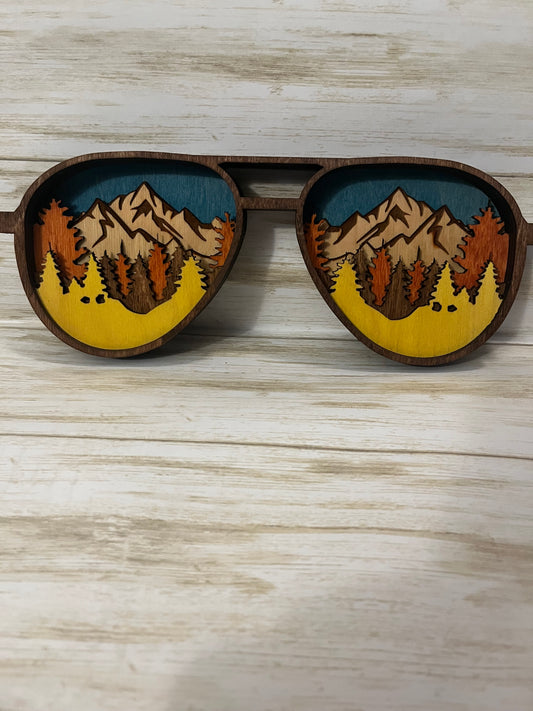 Layered Sunglasses Mountains