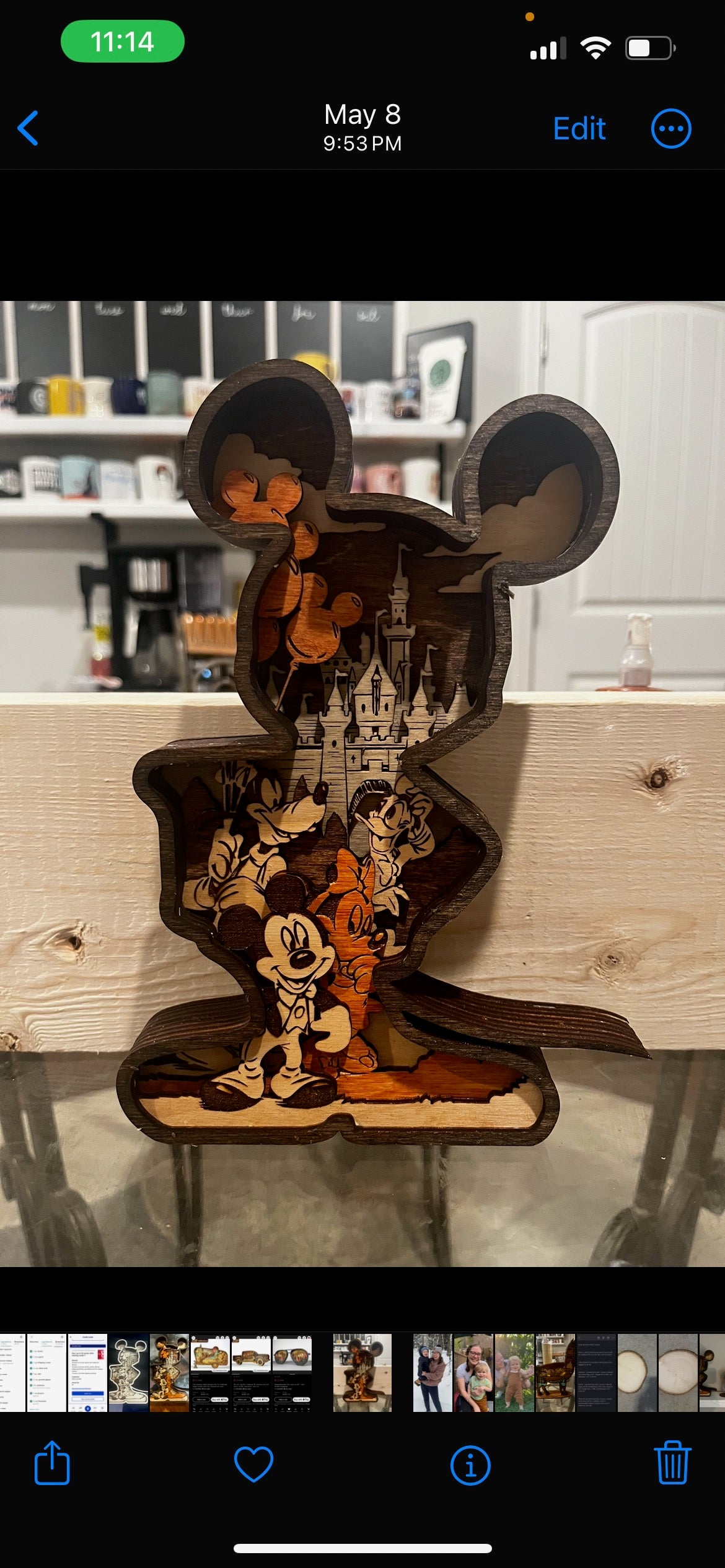 Mouse and Friends Layered Wood Wall Decor Shelf Sitter