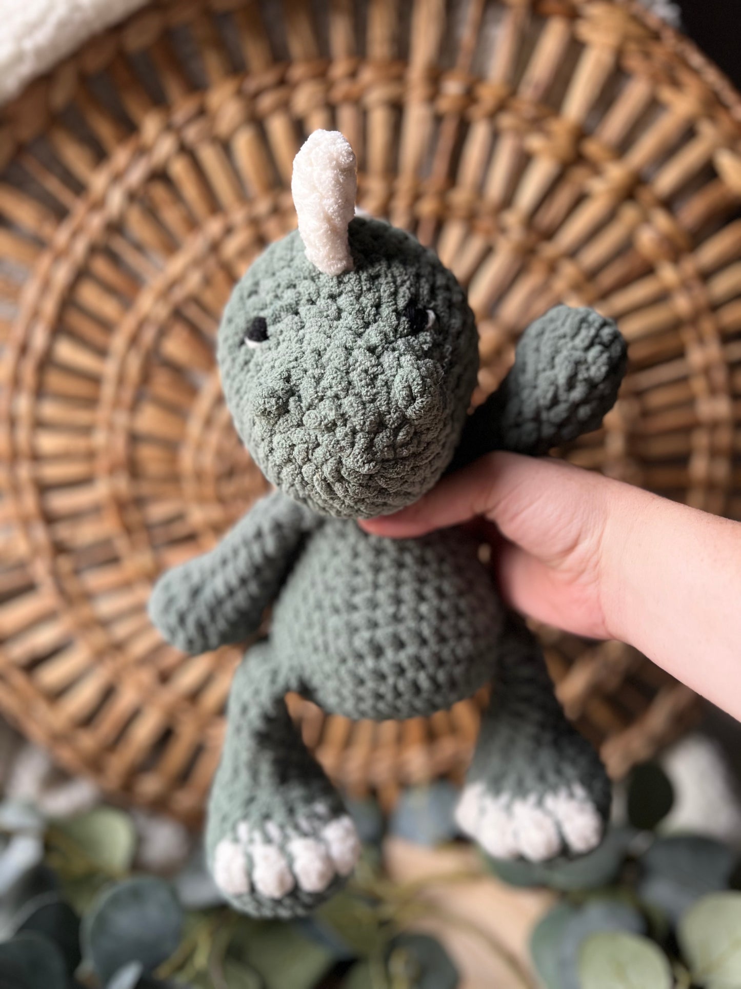 Plush Crochet Dinosaur Pal