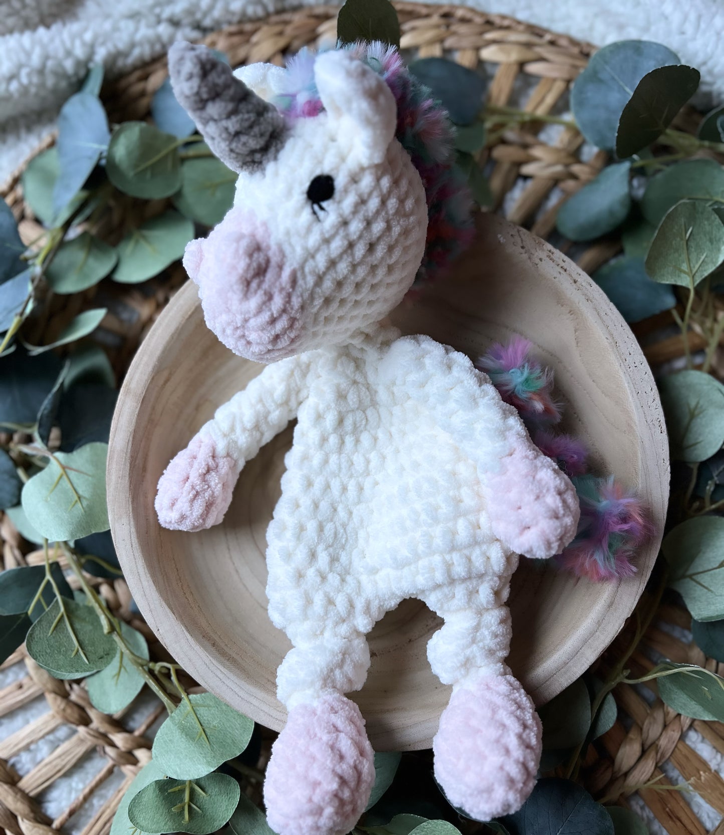 Crochet Rainbow Mane Unicorn