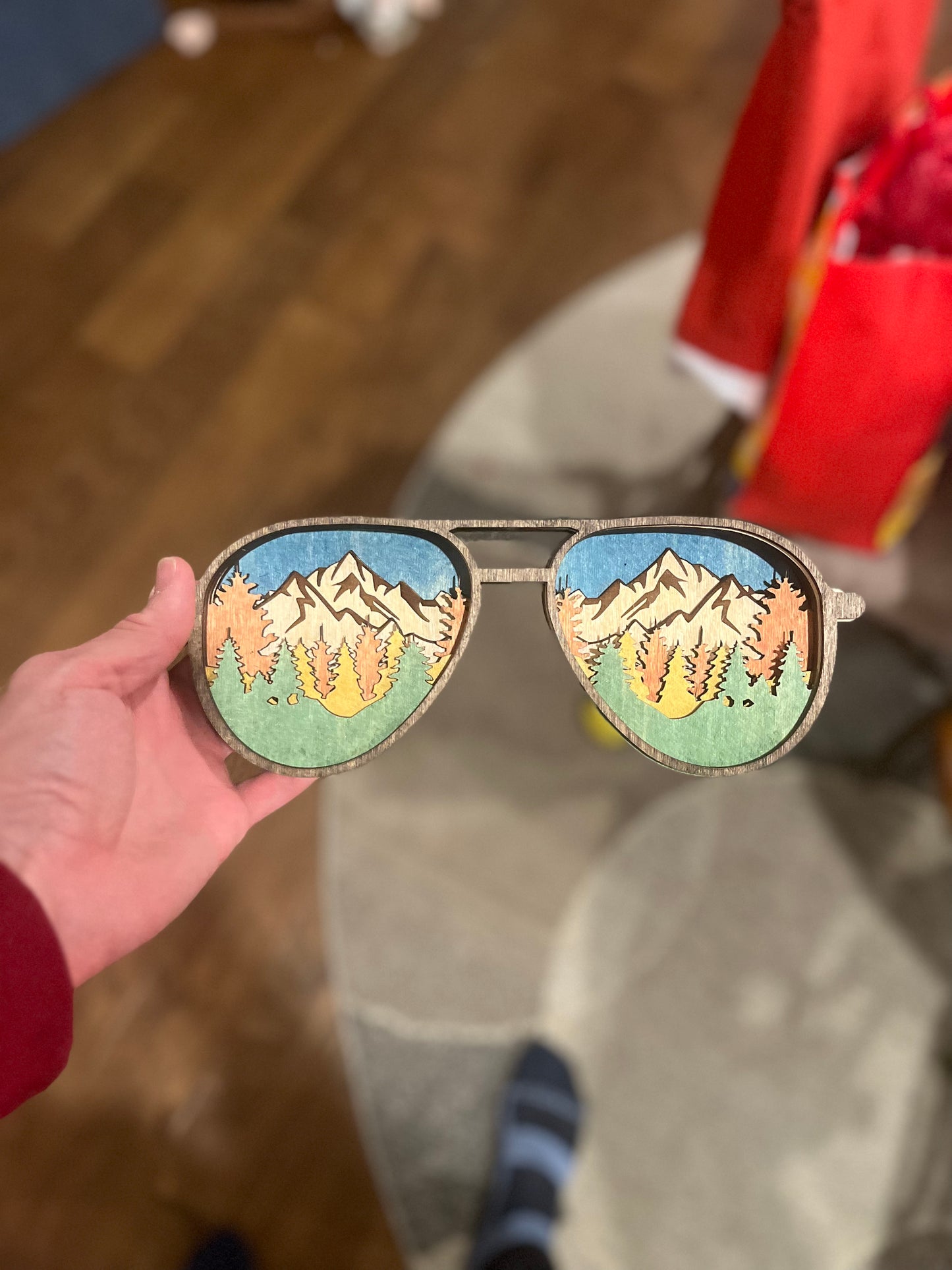 Layered Sunglasses Mountains