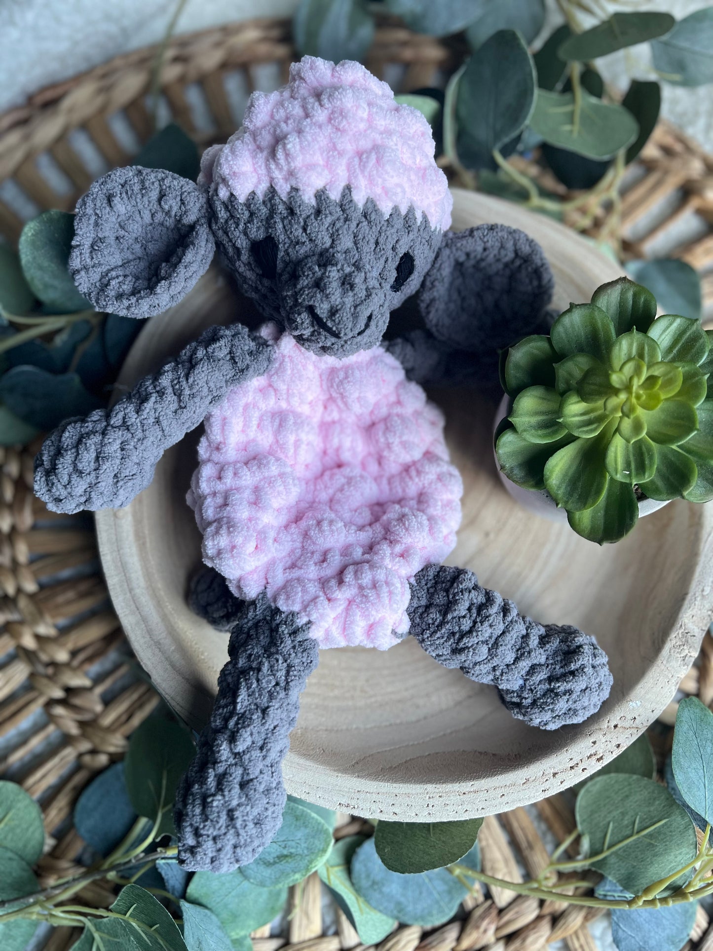 Custom Crochet Lamb Snuggler