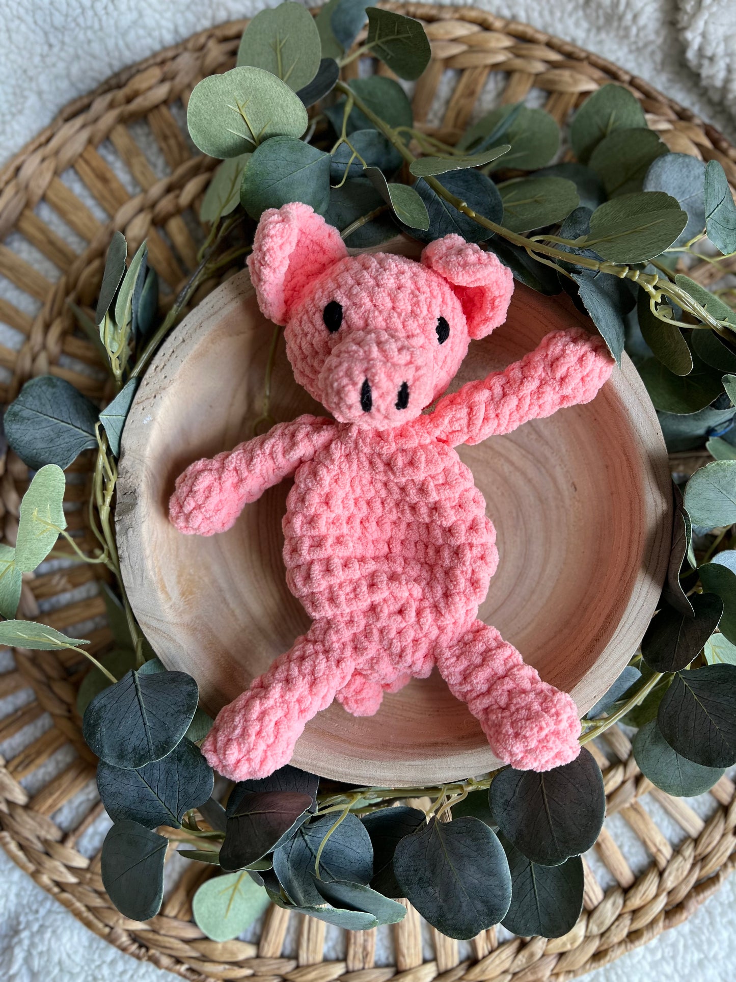 Custom Crochet Pig Snuggler